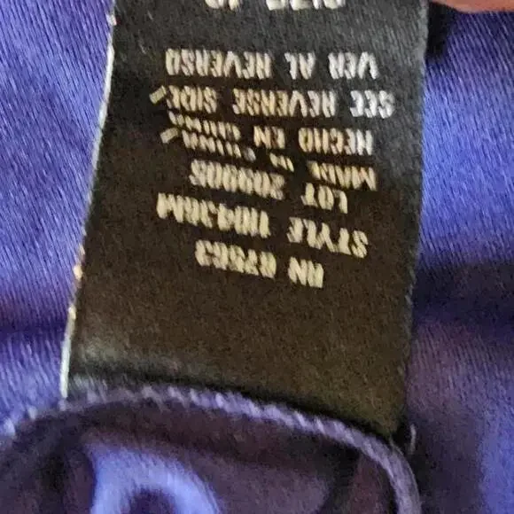 Elegant Sheer Evening Dress - Size 10 - Deep Blue - Picture 6 of 7